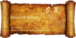 Osvald Mózes névjegykártya